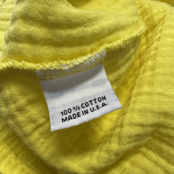 Bryn Walker Bax Tunic Top Yellow Incaberry Cotton Muslin Gauze‎ V-Neck Size XS - Picture 11 of 12